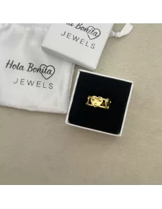 Anillo Corazones triple