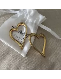 Pendientes corazón maxi.
