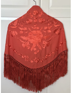 Mantoncillo Soleá naranja teja en naranja teja